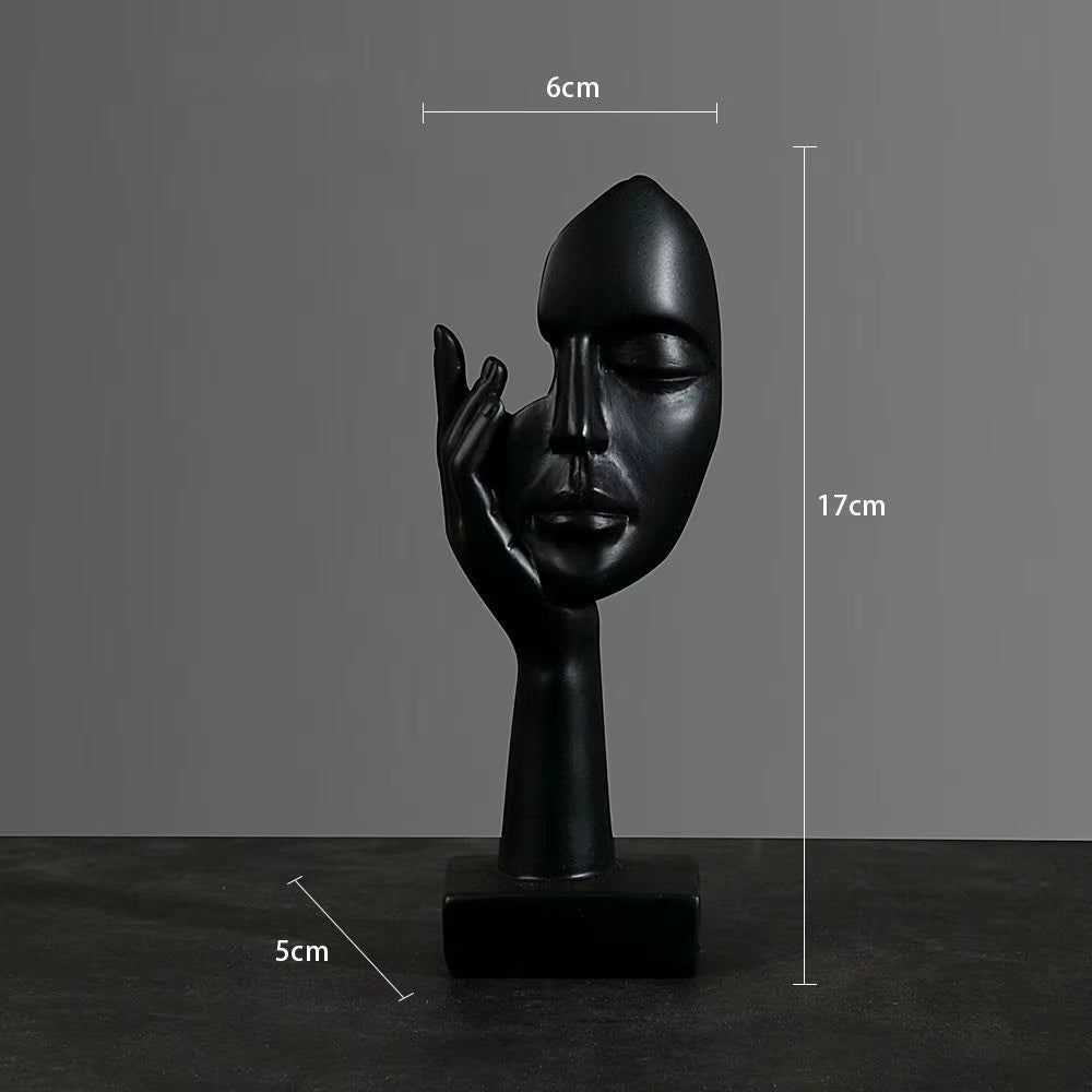Nordic Art Abstract Face Sculpture