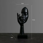 Nordic Art Abstract Face Sculpture