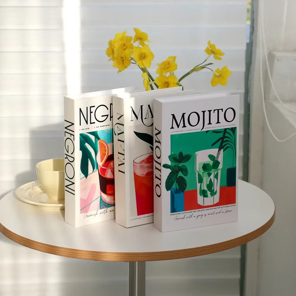 3Pcs Decorative Designer Fake Books