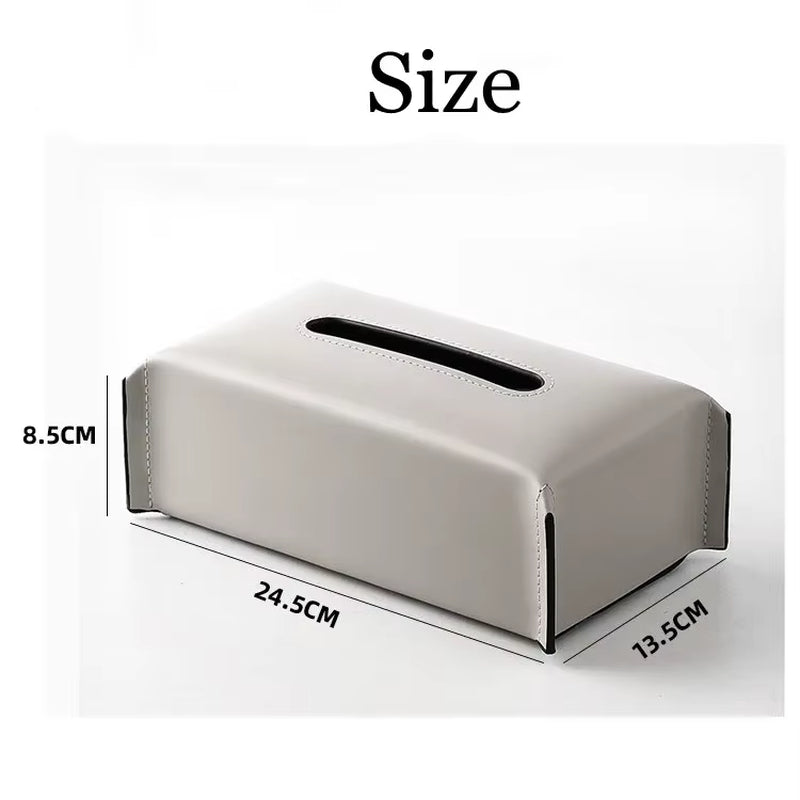 Modern Leather Tissue Box Cover