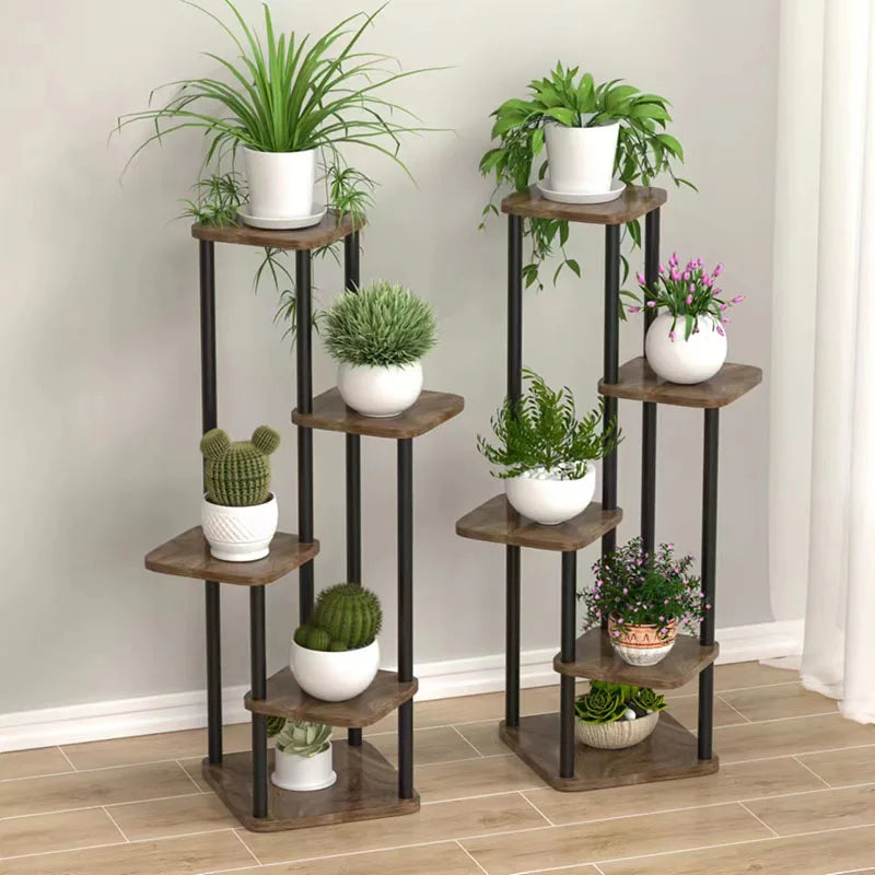 Wooden Multi Tier Plant Stand  4/5/6 Tier Flower Shelf