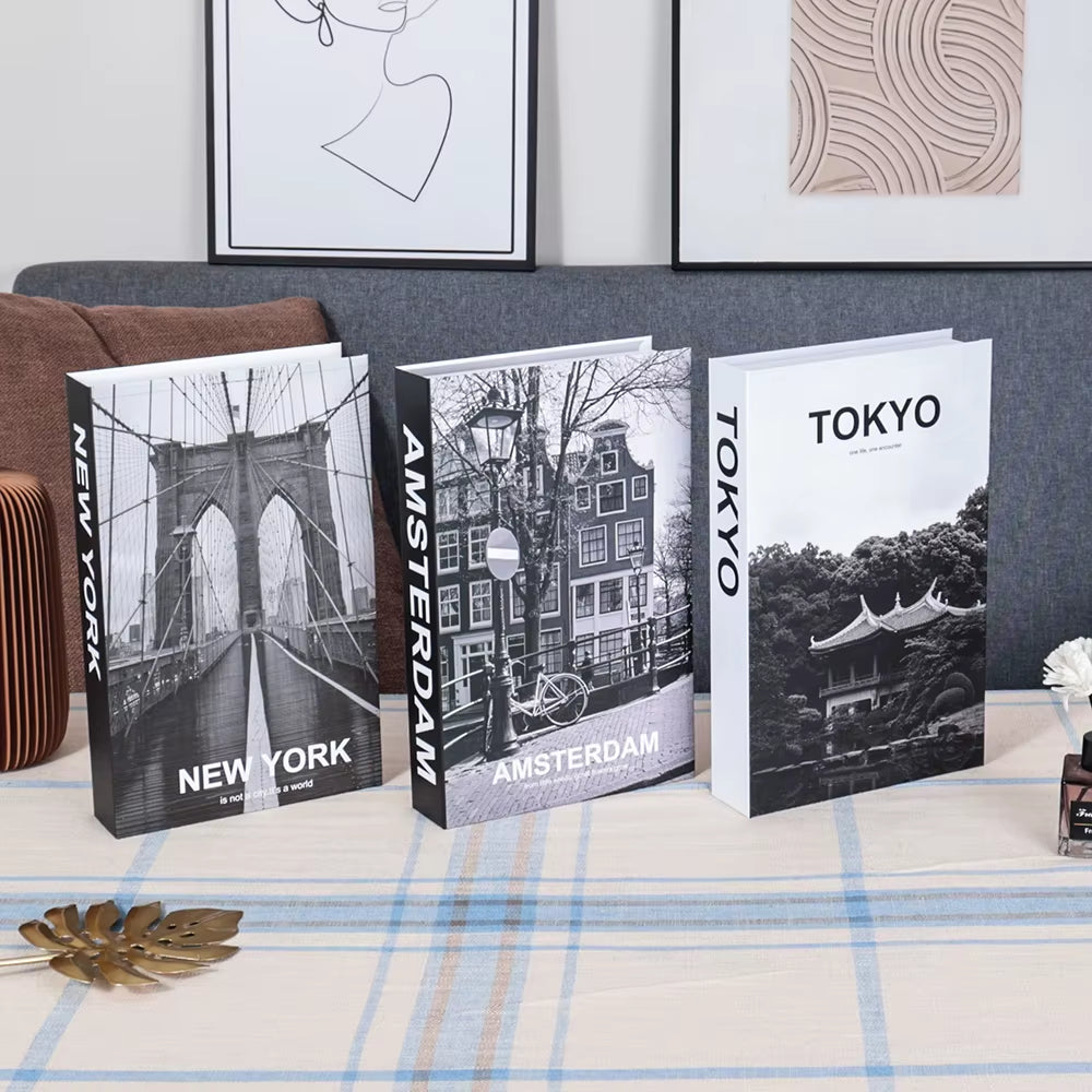 3Pcs Decorative Designer Fake Books
