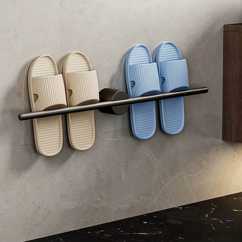 Aluminum Wall Mounted Towel Rack Self Adhesive