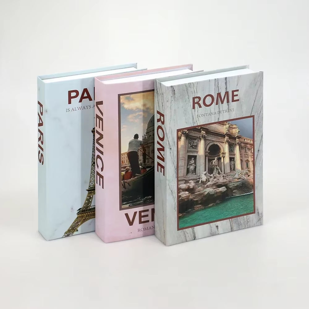 3Pcs Decorative Designer Fake Books
