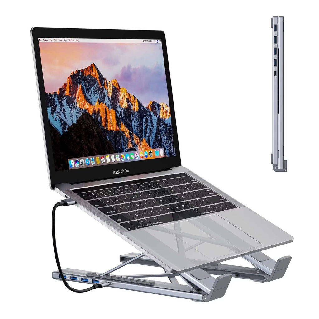 Universal Laptop Stand with Adaptor Hub and Hdmi