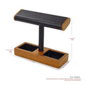 Wooden T-Bar Jewelry Organizer & Watch Display