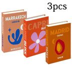 3Pcs Decorative Designer Fake Books