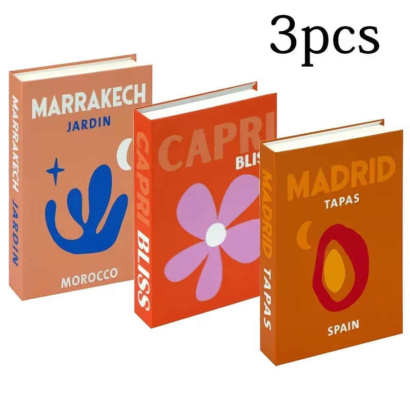 3Pcs Decorative Designer Fake Books
