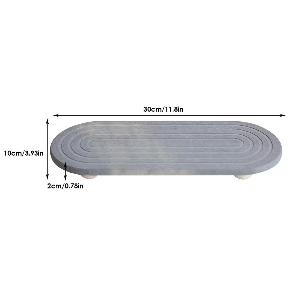 Water Absorbing Stone Counter Tray