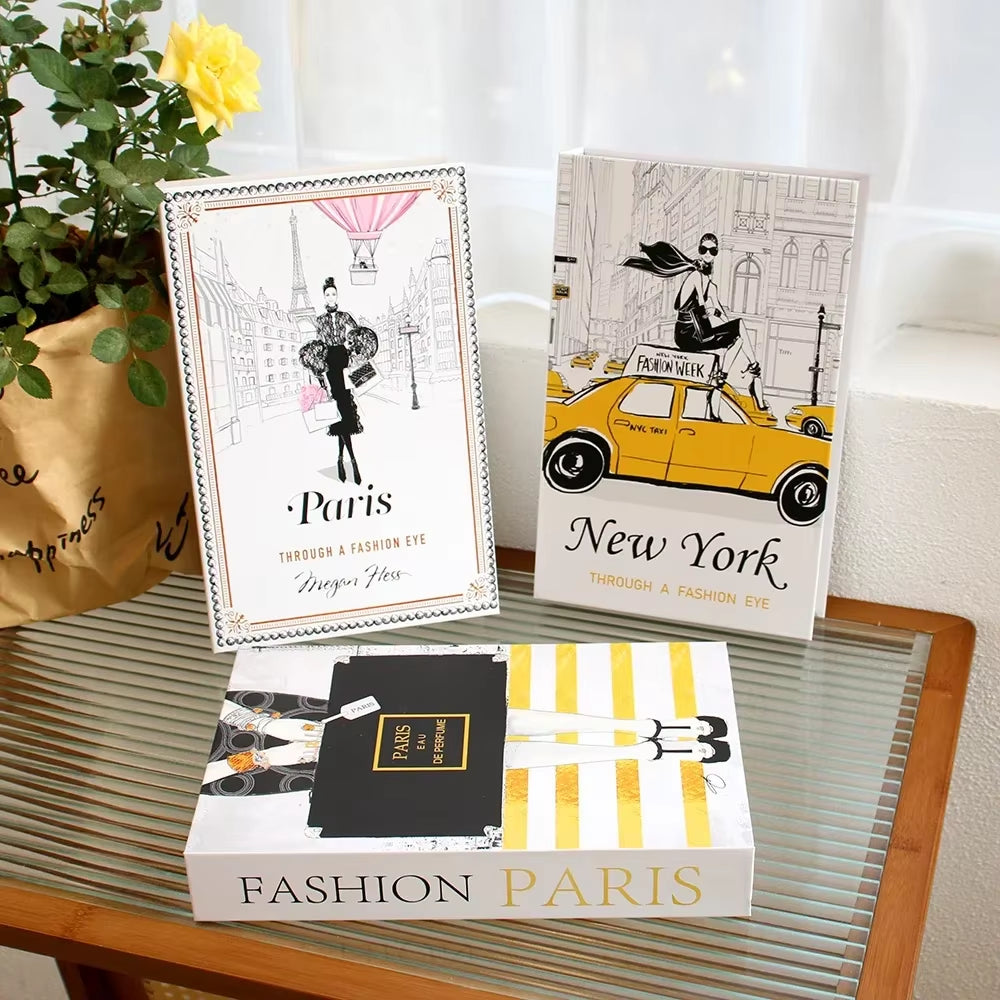 3Pcs Decorative Designer Fake Books