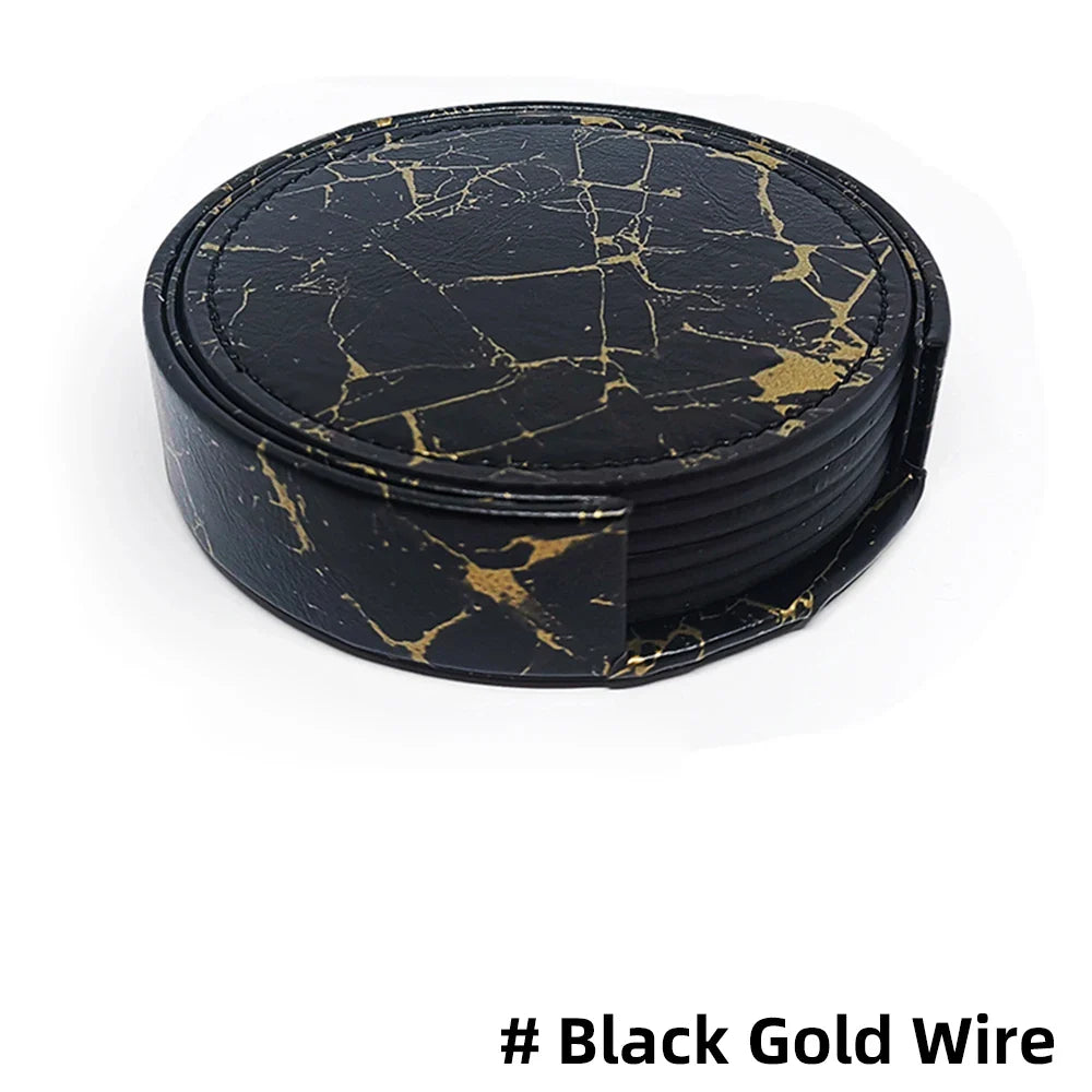 Leather Drink Coasters Set of 6