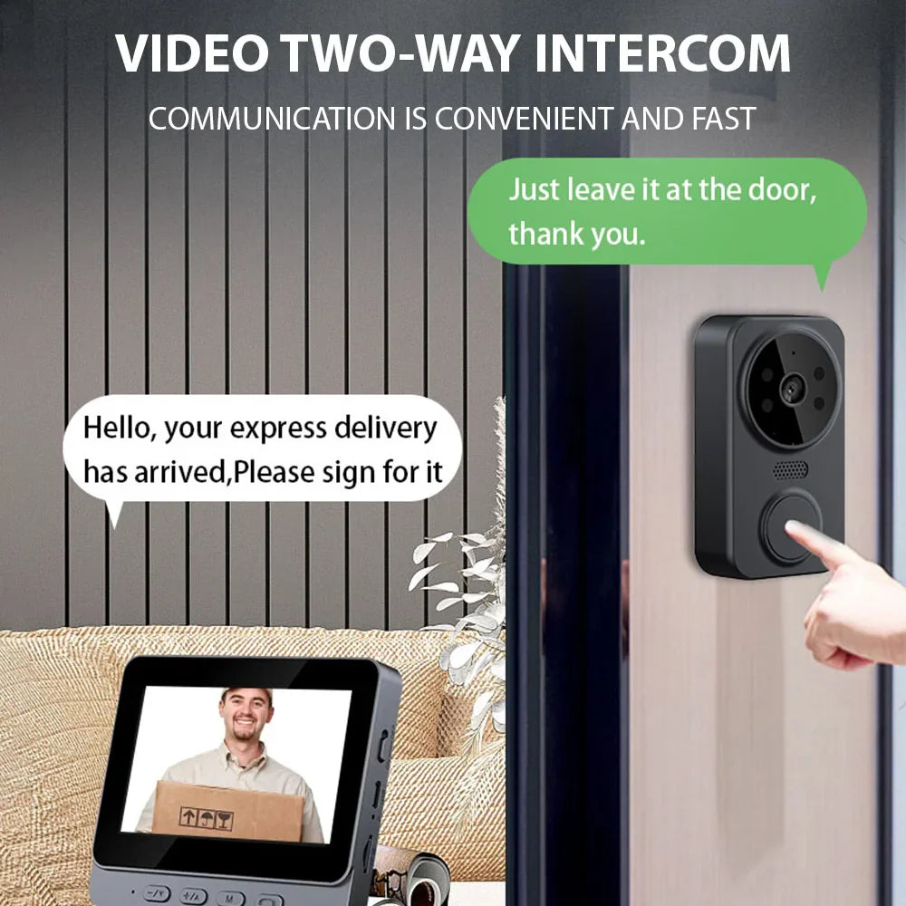 Wireless Video Doorbell with Two Way Talk & Night Vision