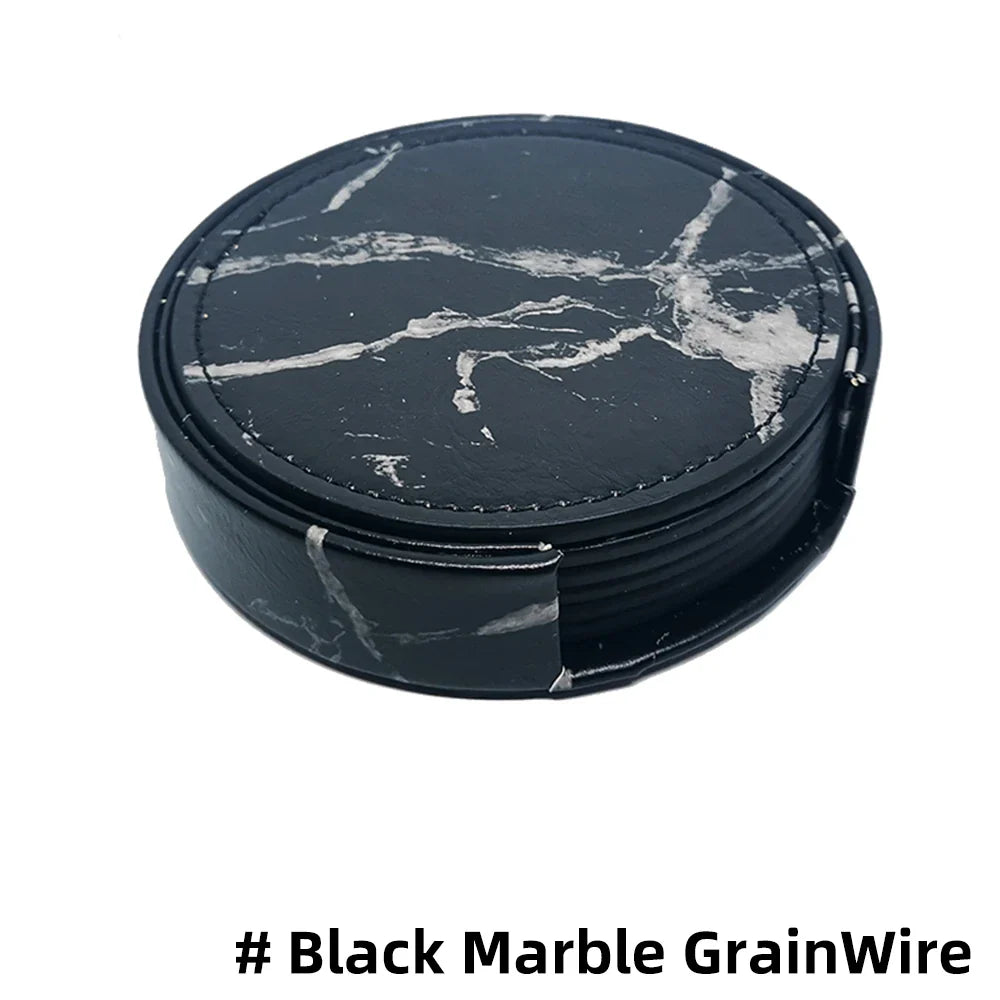 Leather Drink Coasters Set of 6