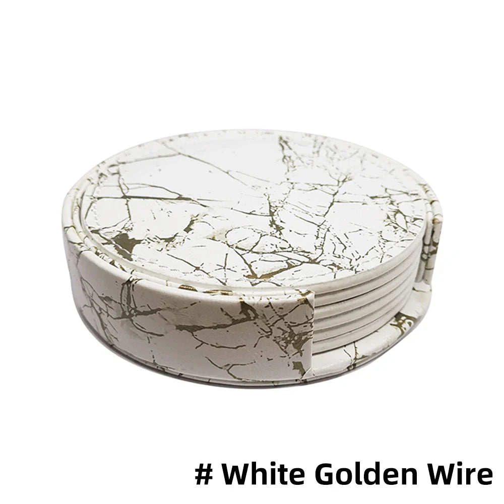 Leather Drink Coasters Set of 6