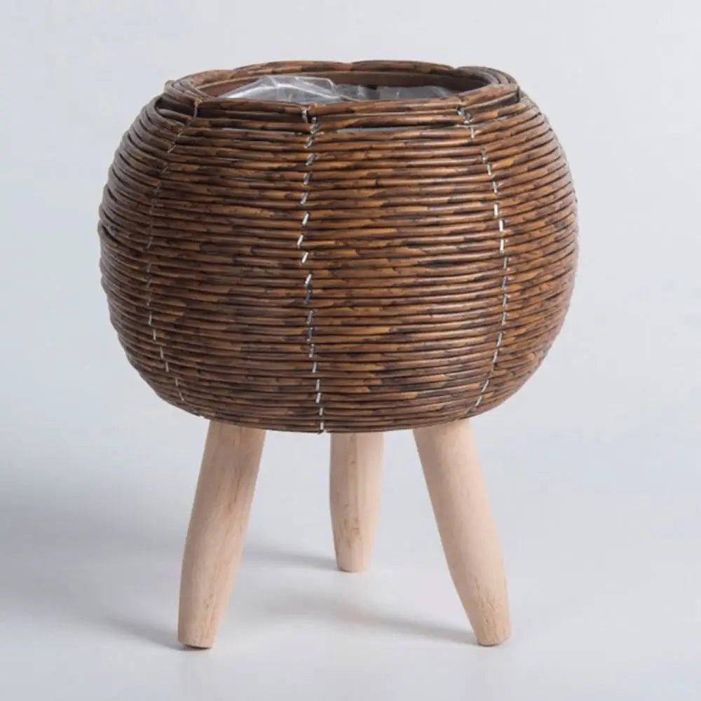 Nordic Rattan Woven Flower Pot