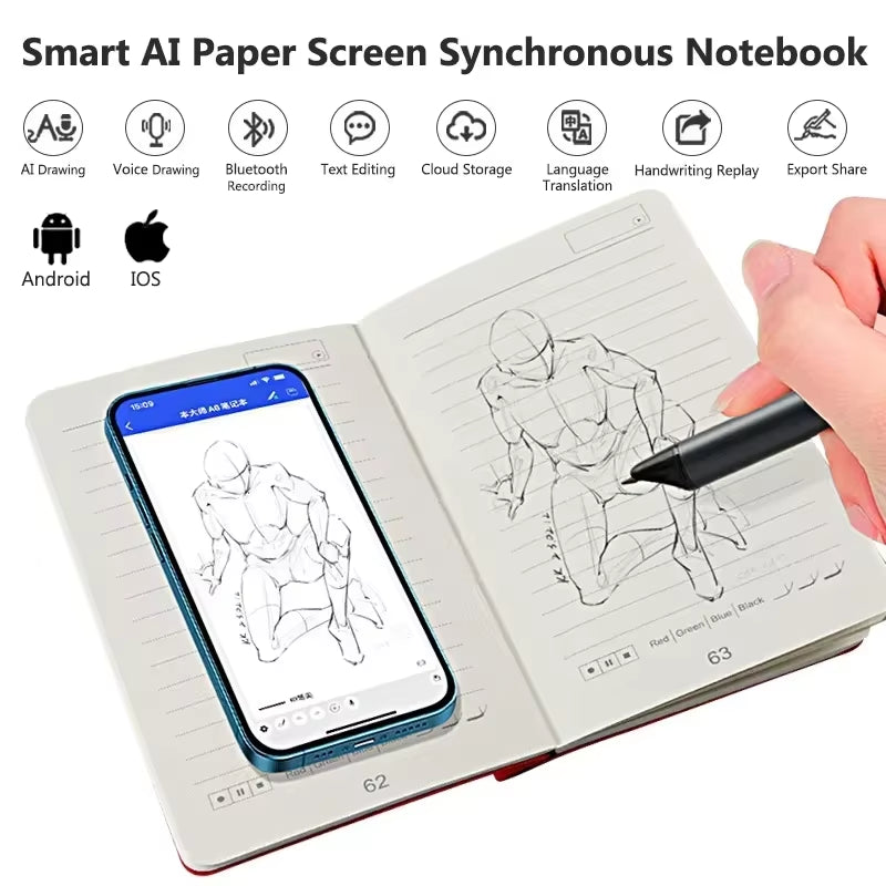 Smart Digital Writing Set – Bluetooth Paper Sync Notebook