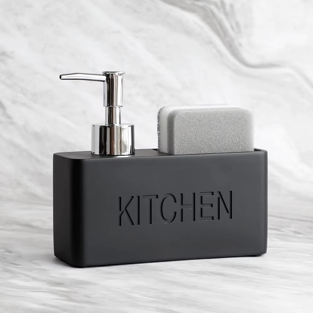 Marble Liquid Soap Dispenser Set with Sponge Holder