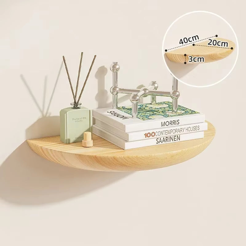  Wooden Semicircle Wall Shelves