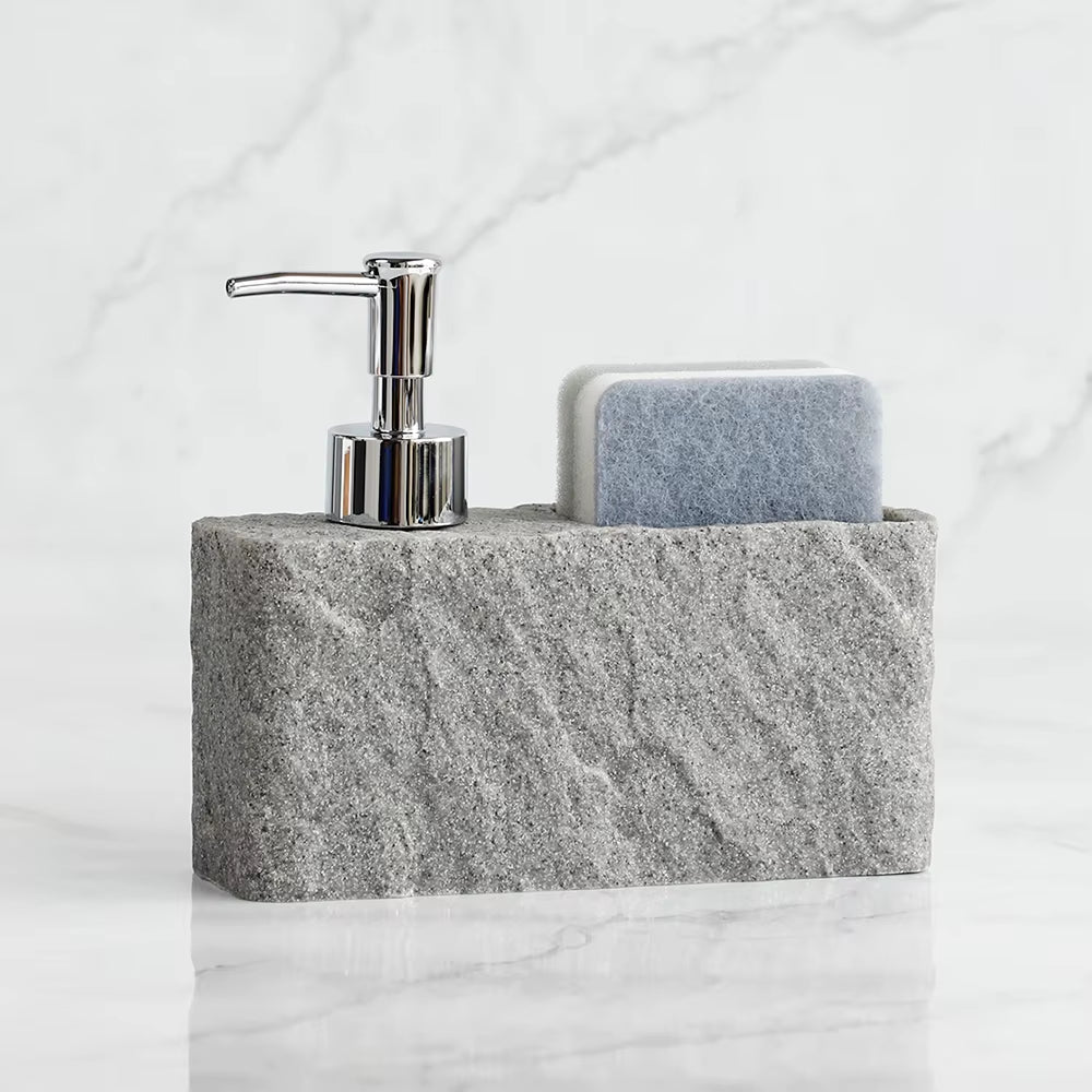 Rock Liquid Soap Dispenser with Sponge Holder 