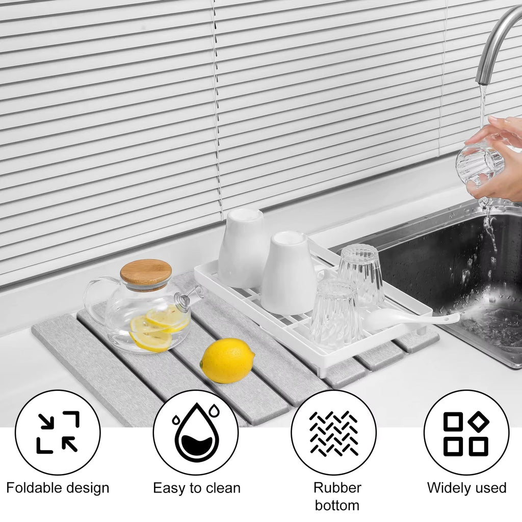 Foldable Stone Drying Mat Water Absorbent