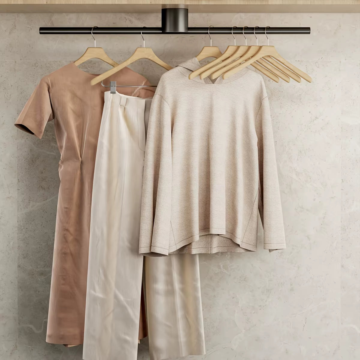 Aluminum Wall Mounted Towel Rack Self Adhesive