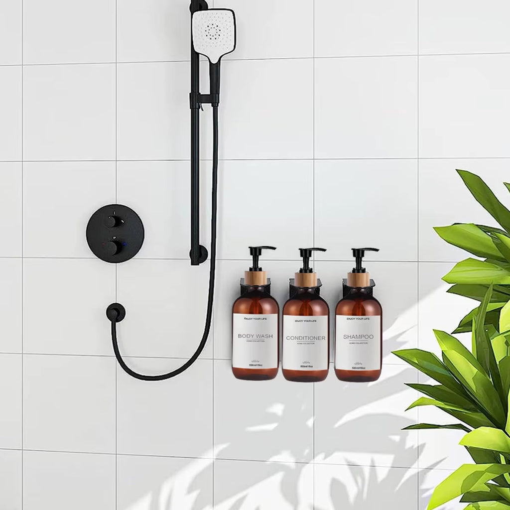 Refillable Shampoo & Conditioner Bottles Set of 3