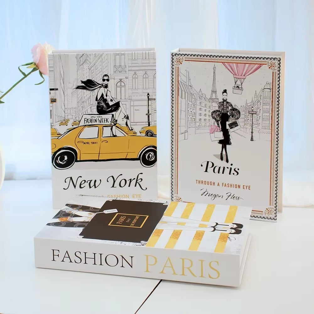 3Pcs Decorative Designer Fake Books