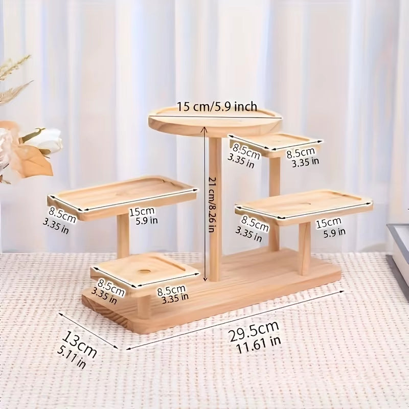 Wooden Display Stand 5 Tier Organizer 