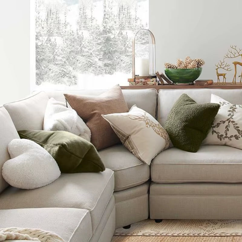 Plush Faux Fur Throw Pillow Cover