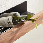 Wood Wall Mounted Bathroom Shelf Self Adhesive 