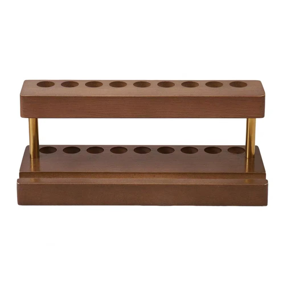 Wooden Pen Holder with Phone Holder 9-Slot