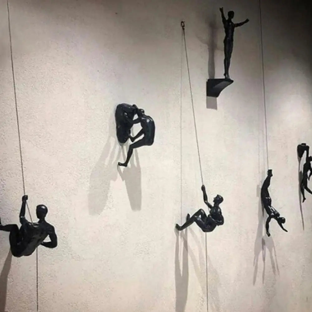 Rock Climber Wall Sculpture