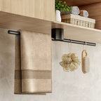 Aluminum Wall Mounted Towel Rack Self Adhesive