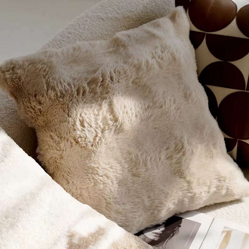 Brown & Cream Nordic Jacquard Decorative Throw Pillow Cover 45x45cm