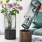 Minimalist Wooden Glass Vase