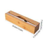 Bamboo Kitchen Wrap Dispenser with Foil & Cling Film Cutter
