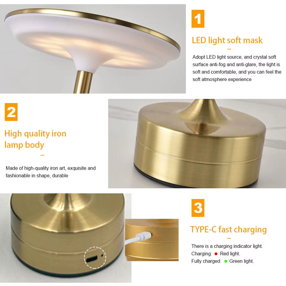Touch sensor LED desk lamp