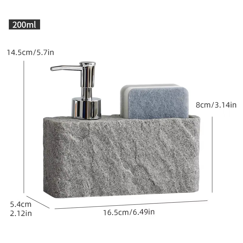 Rock Liquid Soap Dispenser with Sponge Holder 